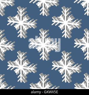 Seamless pattern with snowflakes on the background. Stock Vector