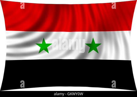 Syria flag - Fabric flag of Syria country, Background and wallpaper of  waving flag by textile Stock Photo - Alamy