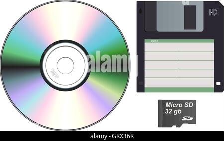 Storage Devices/ Stock Vector
