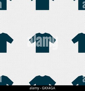 t-shirt icon sign. Seamless pattern with geometric texture. Vector Stock Vector