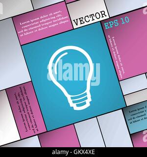 Light bulb icon sign. Modern flat style for your design. Vector Stock Vector