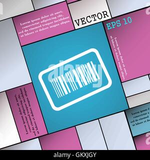 Barcode icon sign. Modern flat style for your design. Vector Stock Vector