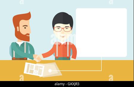 Meeting of two businessmen. Stock Vector