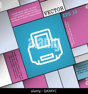 Printing icon sign. Modern flat style for your design. Vector Stock Vector