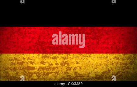 Flags Germany with dirty paper texture. Vector Stock Vector