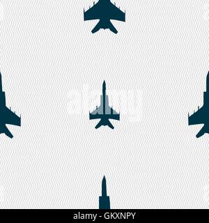 fighter icon sign. Seamless pattern with geometric texture. Vector Stock Vector