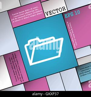 Folder icon sign. Modern flat style for your design. Vector Stock Vector