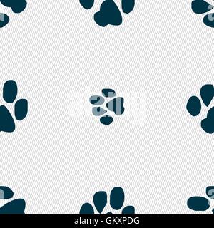trace dogs icon sign. Seamless pattern with geometric texture. Vector Stock Vector