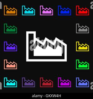 Chart icon sign. Lots of colorful symbols for your design. Vector Stock Vector