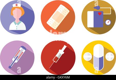 color medicine icon Stock Vector