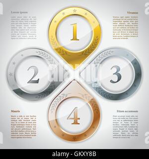 Sports infographic design with rankings Stock Vector