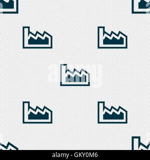 Chart icon sign. Seamless pattern with geometric texture. Vector Stock Vector