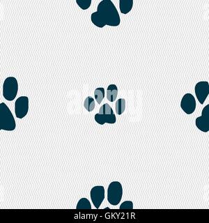 trace dogs icon sign. Seamless pattern with geometric texture. Vector Stock Vector