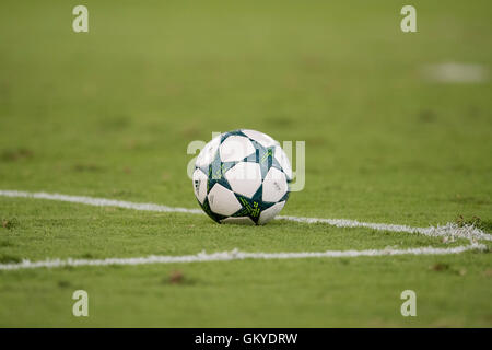 The match ball, AUGUST 23, 2016 - Football / Soccer : UEFA Champions League Play-off 2nd leg match between AC Roma 0-3 FC Porto at Stadio Olimpico in Rome, Italy. (Photo by Maurizio Borsari/AFLO) Stock Photo