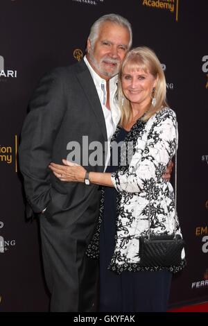 Los Angeles, CA, USA. 24th Aug, 2016. John McCook, Laurette Spang-McCook at arrivals for Television Academy 68th Daytime Emmy Awards Reception, Television Academy's Saban Media Center, Los Angeles, CA August 24, 2016. © Priscilla Grant/Everett Collection/ Stock Photo
