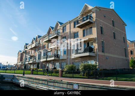 Apartment Buildings in The Inner Harbor Area in Baltimore, Maryland Stock Photo