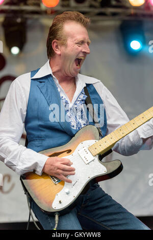 Bruce Watson of Big Country performing at Weyfest, Farnham, Surrey, UK ...