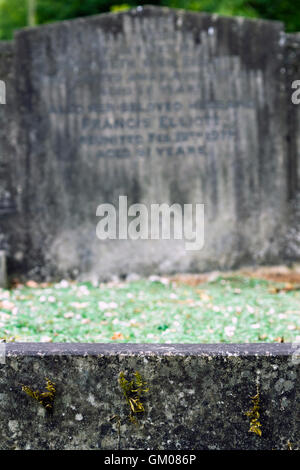 Old grave at Arnos Vale cemetery in Bristol Stock Photo