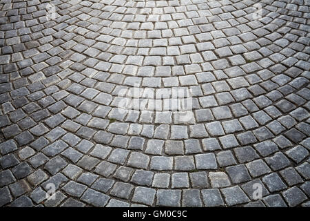 Cobblestone pavement background, street in Vienna, Austria Stock Photo