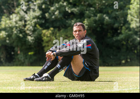 Gus Poyet, then manager of Brighton and Hove Albion FC, at the team's training ground. Stock Photo