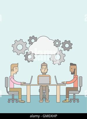 Three outstanding employees Stock Vector