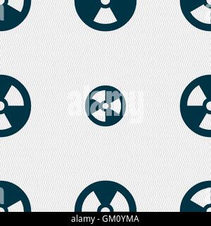 radiation icon sign. Seamless pattern with geometric texture. Vector Stock Vector