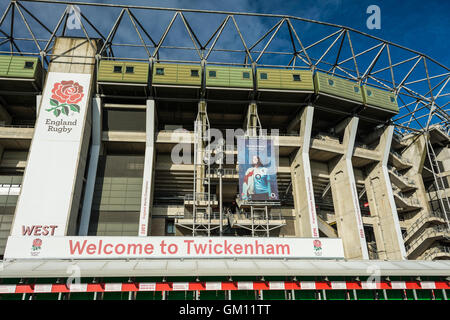 Exterior of Twickenham Rugby Stadium, London, England, U.K. Stock Photo