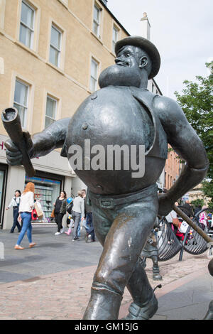 Statue of Desperate Dan from the Dandy Comic, City Square, Dundee, Scotland, UK Stock Photo