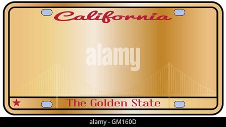 California License Plate Stock Vector