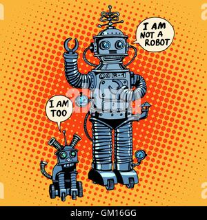 I am not a robot said dog future science fiction Stock Vector