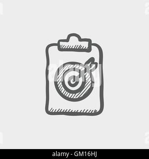 Business and finance target sketch icon Stock Vector