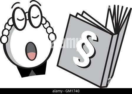 Vector of judge with legal code Stock Vector