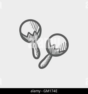 Maracas sketch icon Stock Vector