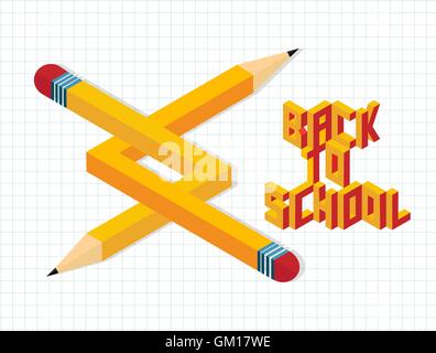 Back to school creative illustration Stock Vector