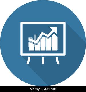 Business Flat Icon With Long Shadow. Stock Vector