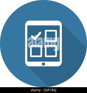 Appointment Request and Medical Services Icon. Flat Design. Long Stock Vector