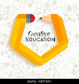 Creative education concept illustration Stock Vector