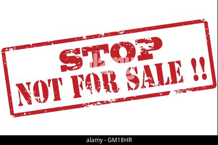 Stop not for sale Stock Vector