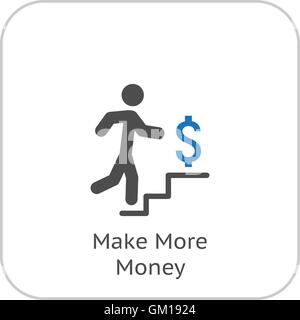 Make More Money Icon. Business Concept. Flat Design. Stock Vector