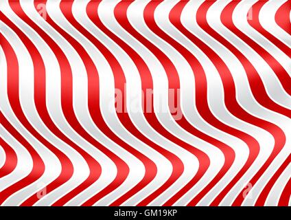 Red White Striped 3D Texture Stock Vector