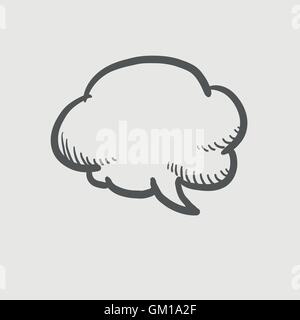Cloud sketch icon Stock Vector