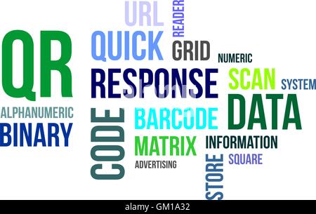 word cloud - qr code Stock Vector