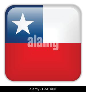 Chile Flag Smartphone Application Square Buttons Stock Vector