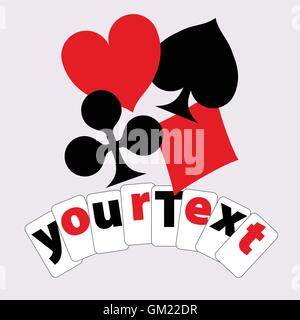 Playing Card Suits Composition Stock Vector
