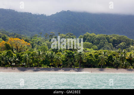 Costa Rica coastline at Uvita on the pacific coast, Marino Ballena National Park, Costa Rica, Central America Stock Photo