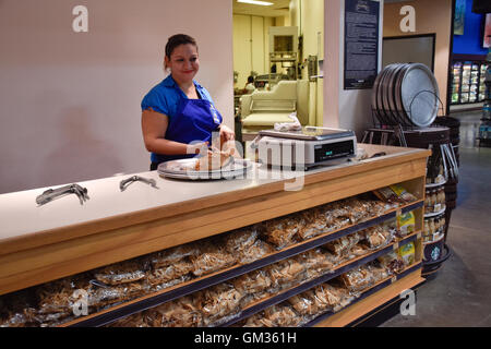 Superama Grocery store now called Walmart Express in Acapulco, Mexico. One can order online and have things delivered. Stock Photo