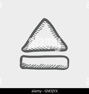 Eject button sketch icon Stock Vector