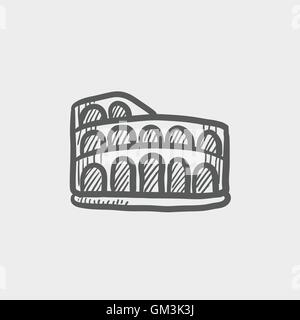 Coliseum sketch icon Stock Vector