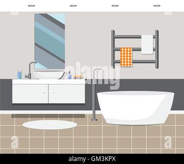 Bathroom interior Stock Vector