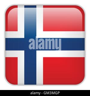 Norway Flag Smartphone Application Square Buttons Stock Vector